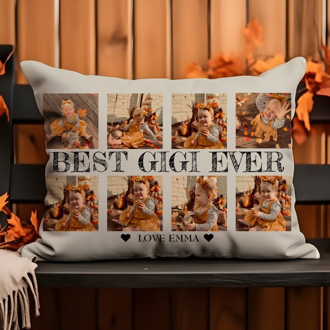 Personalised Photo Collage Gift Best Gigi Ever Decorative Cushion (Creator Uploaded)