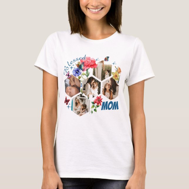 Personalised Photo Collage, Grandma garden T-Shirt (Front)