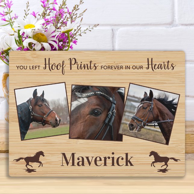 Personalised Photo Collage Horse Memorial Plaque (Creator Uploaded)