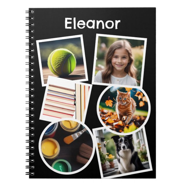 Personalised Photo Collage Kids Create Your Own Notebook (Front)