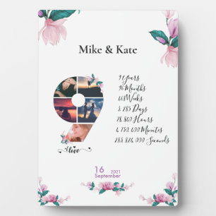 Personalised Photo collage Love Couple anniversary Plaque