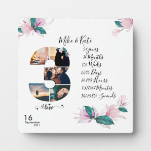 Personalised Photo collage Love Script Couple Plaque