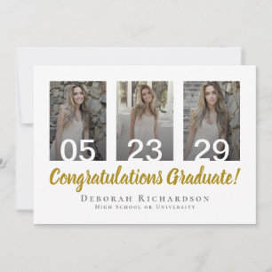 Personalised Photo Collage Modern Graduation Card