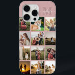 Personalised Photo Collage Monogram iPhone 15 Pro Max Case<br><div class="desc">Personalised Photo Collage Monogram iPhone Case</div>