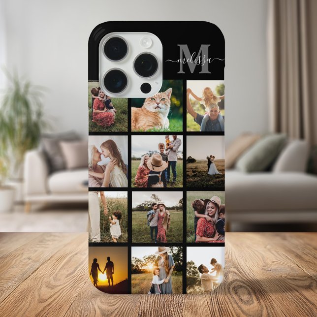 Personalised Photo Collage Monogram Case-Mate iPhone Case (Creator Uploaded)