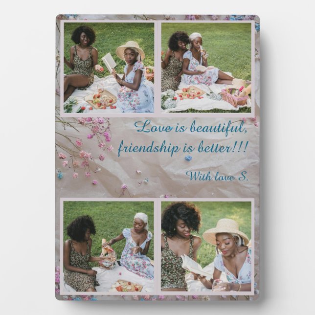 Personalised Photo Collage Plaque - Custom Photos (Front)