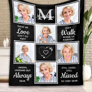 Personalised Photo Collage Remembrance Memorial Fleece Blanket