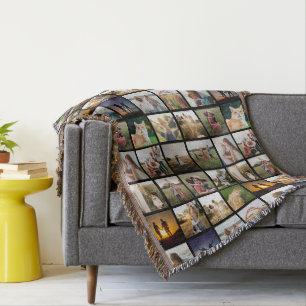 Personalised Photo Collage Throw Blanket