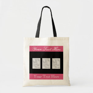 Personalised photo collage tote bag for 3 images