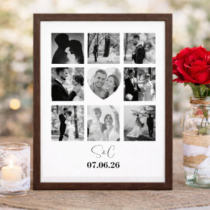 Personalised Photo Collage Unique gift for him/her Poster