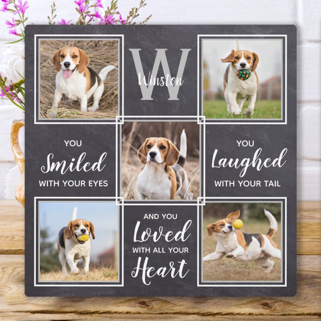 Personalised Photo Collage Unique Pet Memorial Plaque (Creator Uploaded)