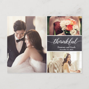 Personalised Photo Collage Wedding Thank You Announcement Postcard