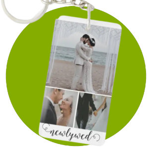 Personalised Photo Collage with Custom Text Key Ring