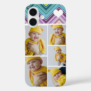 Personalised Photo Collage With Heart iPhone 16 Case