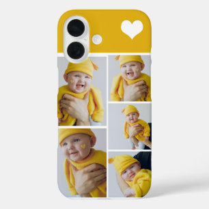 Personalised Photo Collage With Heart iPhone 16 Case