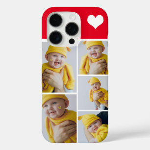 Personalised Photo Collage With Heart iPhone 16 Pro Case