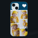 Personalised Photo Collage With Heart iPhone 15 Case<br><div class="desc">Make a Personalised Photo keepsake phone case with love heart detail from Ricaso - add your own photographs - photo collage keepsake gifts

available for many styles - choose your option in the drop down menu</div>