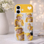 Personalised Photo Collage With Heart iPhone 16 Case<br><div class="desc">Make a Personalised Photo keepsake phone case with love heart detail from Ricaso - add your own photographs - photo collage keepsake gifts

available for many styles - choose your option in the drop down menu</div>