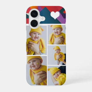 Personalised Photo Collage With Heart iPhone 16 Case
