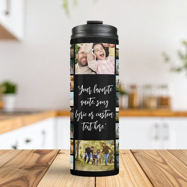 Personalised Photo Collage With Quote Thermal Tumbler (Creator Uploaded)