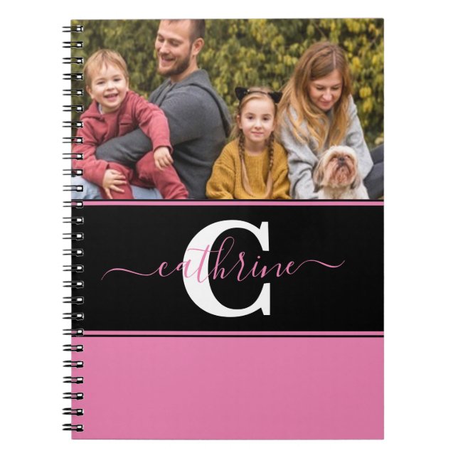 Personalised photo  colorblock  notebook (Front)