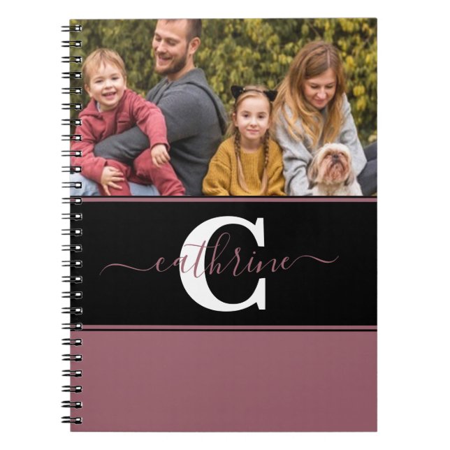 Personalised photo  colorblock  notebook (Front)