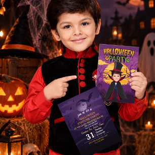 Personalised Photo Costume Party Halloween Kids Invitation