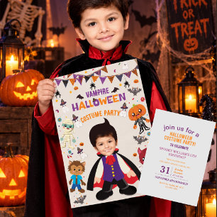Personalised Photo Costume Party Halloween Kids Invitation