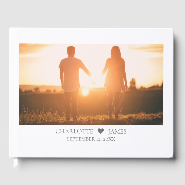 Personalised Photo Couple Wedding Guest Book (Front)