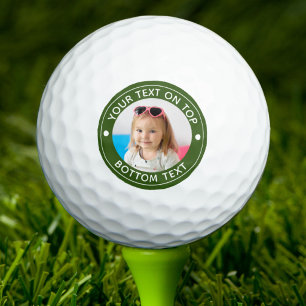 Personalised Photo Custom Colour and Text Golf Balls