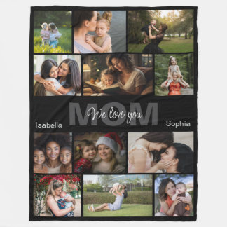 Personalised Photo, Custom Name Fleece Blanket