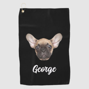 Personalised Photo Custom Pet Dog Cat Face Golfer Golf Towel
