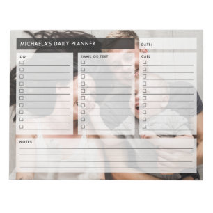 Personalised Photo & Custom Text Daily Planner Notepad