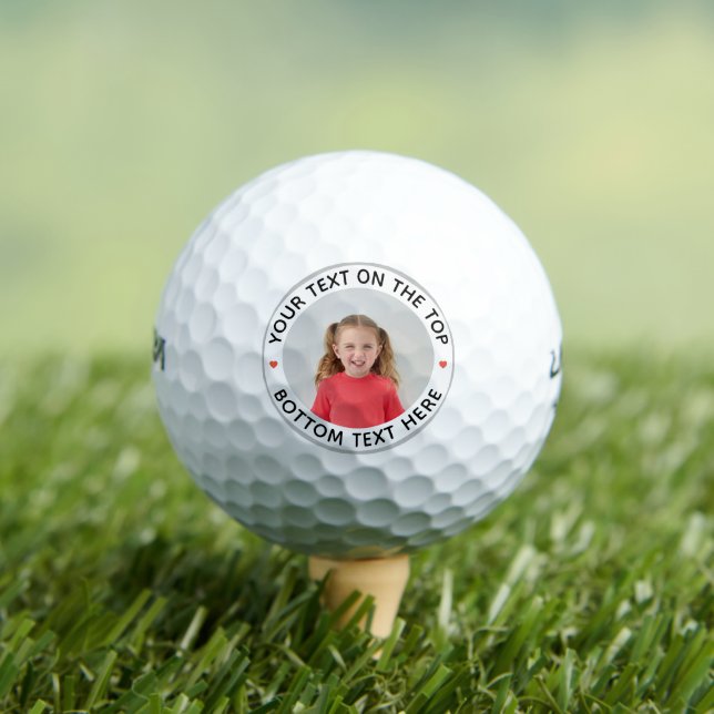 Personalised  Photo Custom Text Golf Balls (Insitu Tee)