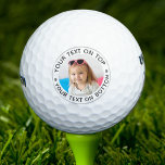 Personalised Photo Custom Text Golf Balls<br><div class="desc">Easily create a unique, personalised golf ball with your photo and custom text for the golf enthusiast you know. PHOTO TIP: For fastest/best results, choose a photo with the subject in the middle and/or pre-crop it to a square shape BEFORE uploading. Contact the designer via Zazzle Chat or makeitaboutyoustore@gmail.com if...</div>