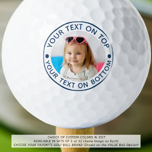 Personalised Photo Custom Text Golf Balls