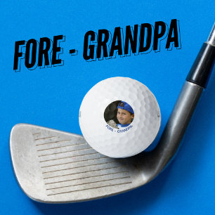 Personalised Photo Custom Text Grandpa Golf Balls
