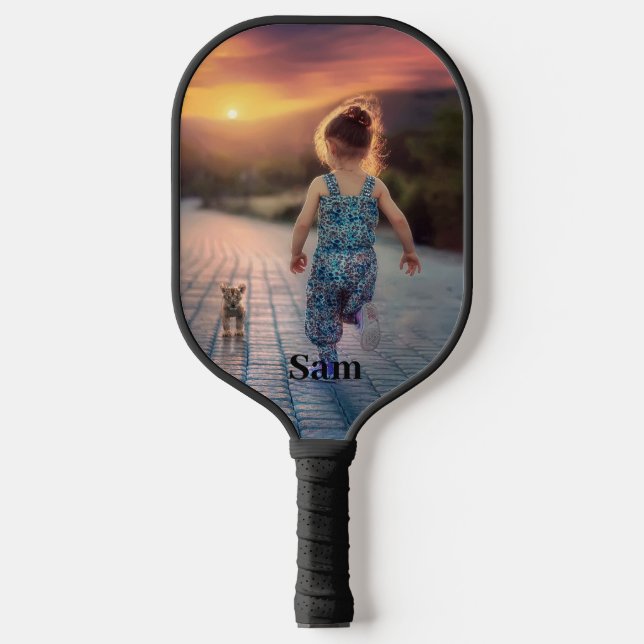  Personalised Photo Custom Text Pickleball Paddle (Front)
