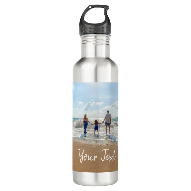 Personalised Photo & Custom Text Template   710 Ml Water Bottle (Front)