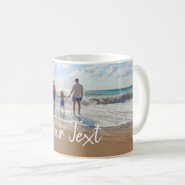 Personalised Photo & Custom Text Template Coffee Mug (Front Right)
