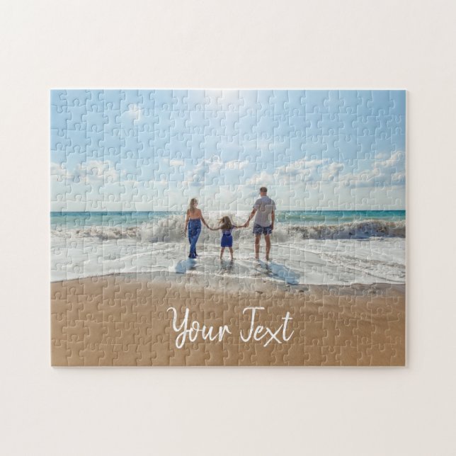 Personalised Photo & Custom Text Template Jigsaw Puzzle (Horizontal)