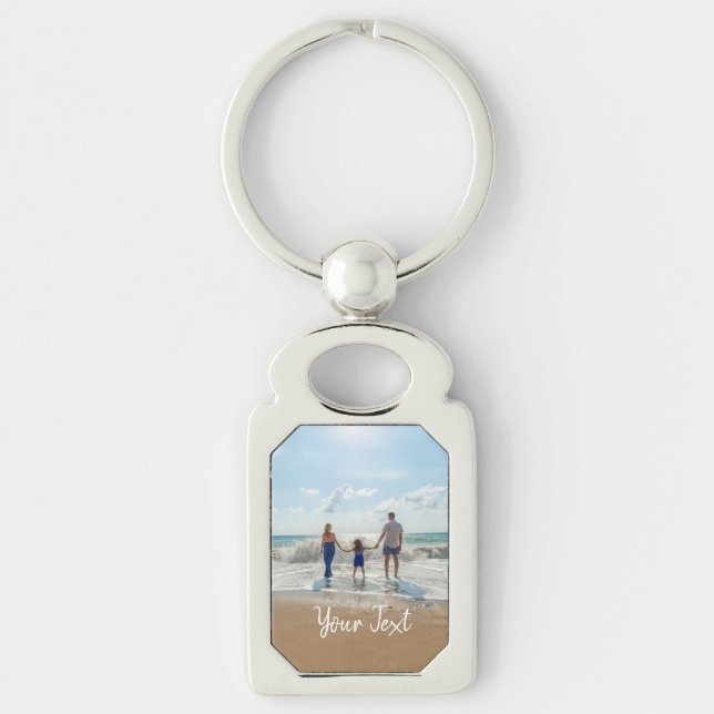 Personalised Photo & Custom Text Template Key Ring (Front)
