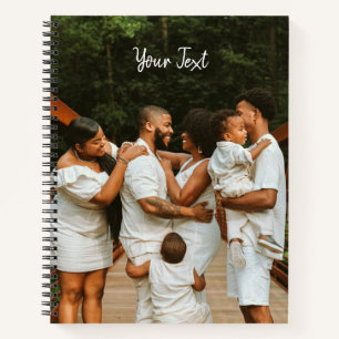 Personalised Photo & Custom Text Template Notebook