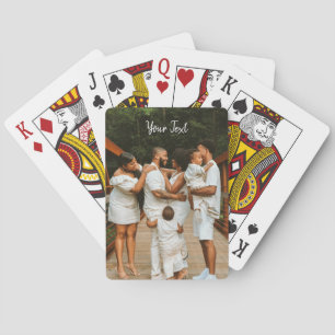 Personalised Photo & Custom Text Template  Playing Cards