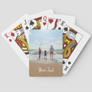 Personalised Photo & Custom Text Template Playing Cards