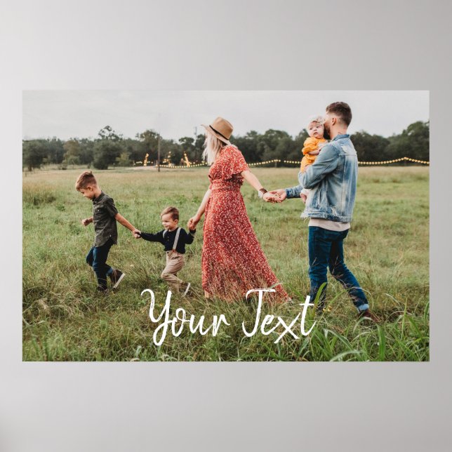 Personalised Photo & Custom Text Template Poster (Front)