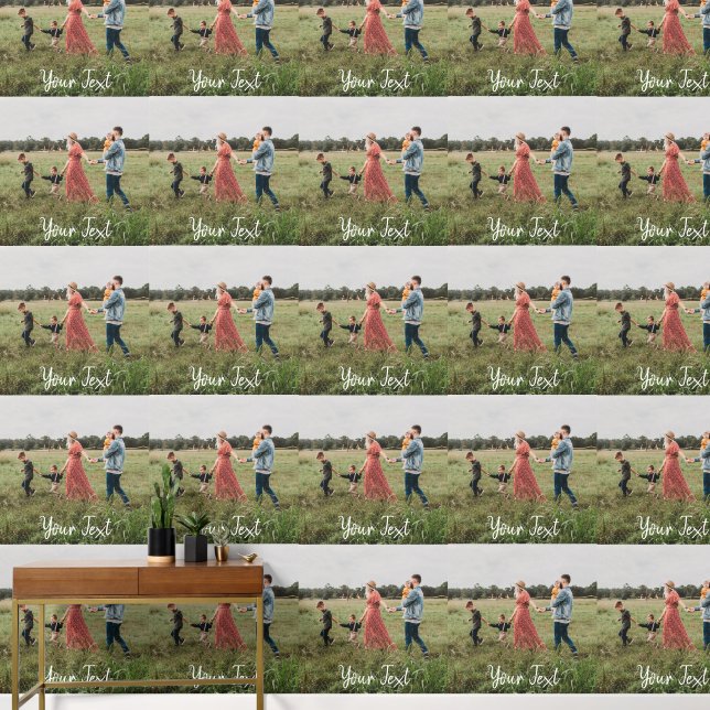 Personalised Photo & Custom Text Template Wallpaper (Hallway)