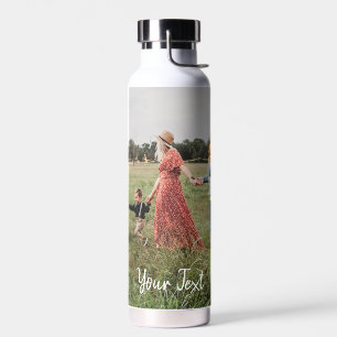Personalised Photo & Custom Text Template Water Bottle
