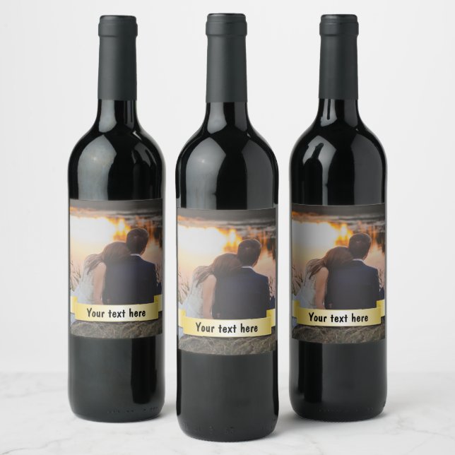 Personalised Photo Custom Wine Labels (Bottles)