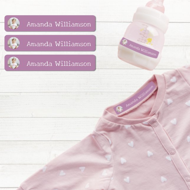 Personalised Photo Daycare Name (Personalized Baby Labels with photo)